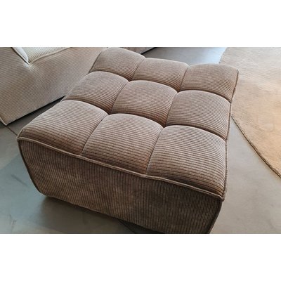 Pouf rectangulaire lounge en velours côtelé - LORENZO HELLIN, DEPUIS 1862