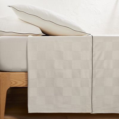 Drap plat satin de coton lavé, Victor damier LA REDOUTE INTERIEURS