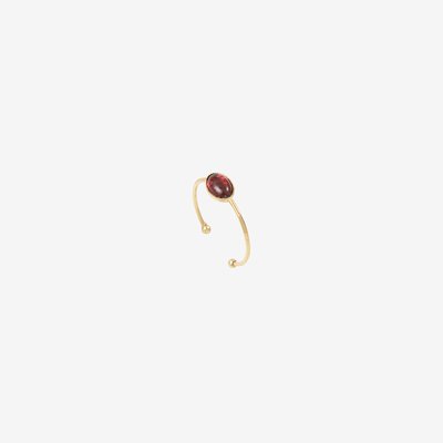 Bague ajustable plaquée or CAB OVALE CAROLINE NAJMAN