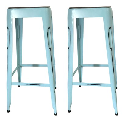 Tabouret de bar bleu (lot de 2) LEEDS PIER IMPORT