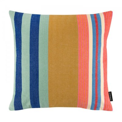 Grand coussin de salon coton rayures Remember Belize REMEMBER
