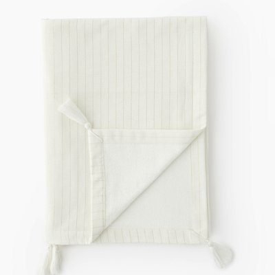 Fouta rayé fil textile, 100x180cm, 100% coton MONOPRIX