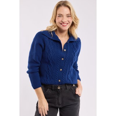 Cardigan boutonné col vareuse en laine ARMOR-LUX