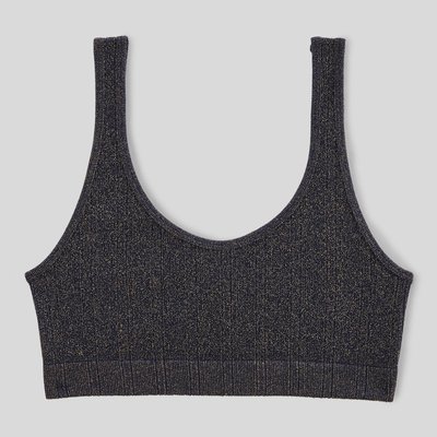 Brassière sans coutures côtelée avec fils métallisés MONOPRIX