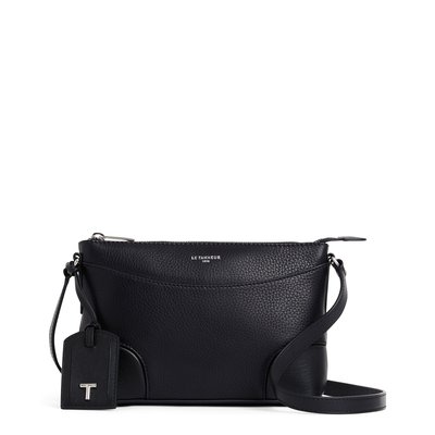 Sac bandoulière petit en cuir grainé et lisse ROMY LE TANNEUR
