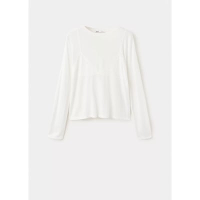 Pull avec bralette en dentelle MANGO