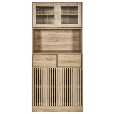 Buffet de cuisine 4 portes 2 tiroirs Saulk en bois THE HOME DECO FACTORY