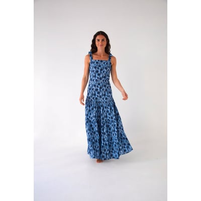 Robe longue fleurie à volants MIA MINDTRAVELER
