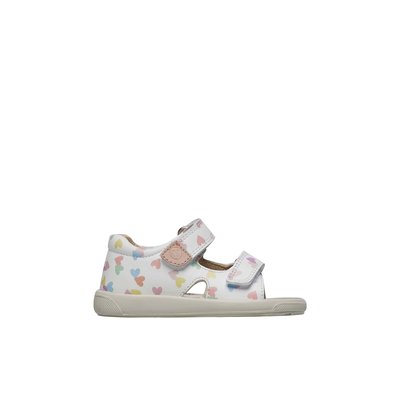 Sandales en cuir avec imprimé coeur JULY NATURINO