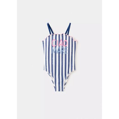 Maillot de bain rayé inscription imprimée MANGO BABY