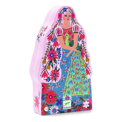 Puzzle 36 pièces La princesse et son paon DJECO
