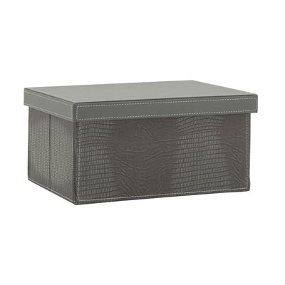 Coffret effet lezard en polyuréthane gris AUBRY GASPARD