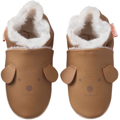 Chaussons cuir souple Colin le chien TICHOUPS