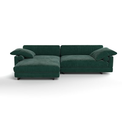 Диван угловой 4-х местный из массива березы и велюра SO'HOME