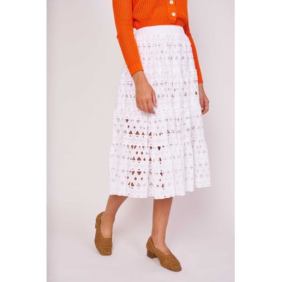 Jupe midi ajourée motif géométrique FLORE DERHY