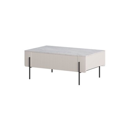 Table basse rectangulaire en panneaux de particules et MDF, MATHILDE BOBOCHIC
