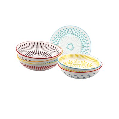 Lot de 6 assiettes creuses, KYOTO ARTIME