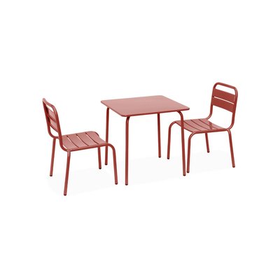 Table de jardin enfant métal 2 chaises ANNA 2 PLACES SWEEEK