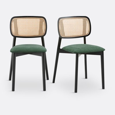 Lot de 2 chaises hêtre et cannage, Rivio LA REDOUTE INTERIEURS