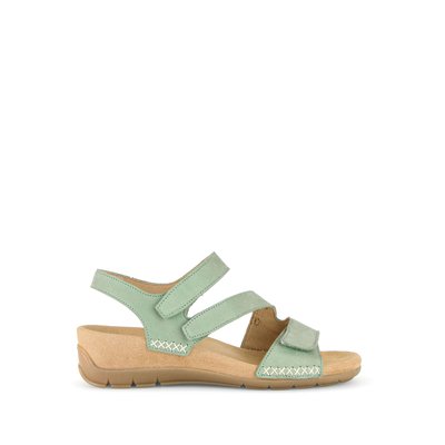 Sandales en cuir velours à talon compensé GABOR