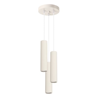 Suspension Aluminium Beige GU10 3 Karbon EDEN