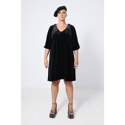 Robe en velours uni col V JEAN-MARC PHILIPPE
