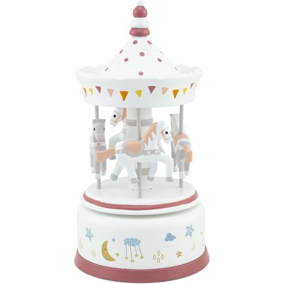 Boîte à musique carrousel rouge brique ULYSSE