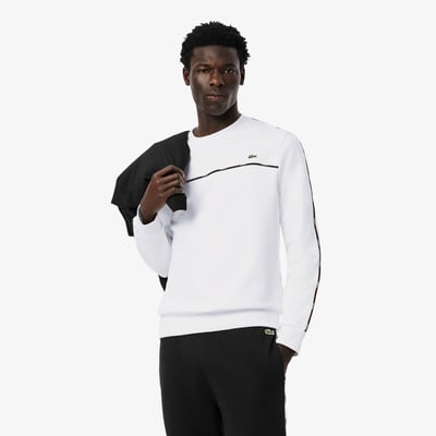 Sweatshirt molleton liserés griffés LACOSTE