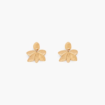 Boucles d'oreilles feuilles acier inoxydable BALABOOSTE