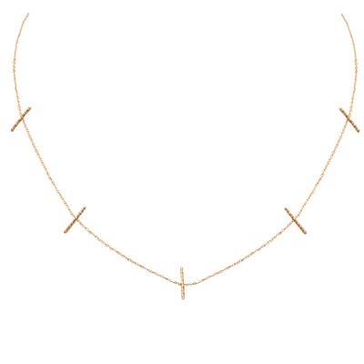 Collier doré barrette - disco CAROLINE NAJMAN