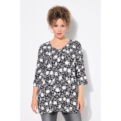 T-shirt à fleurs, silhouette en A. Col en V ULLA POPKEN