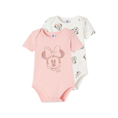 Lot de 2 bodies Disney® Minnie manches courtes VERTBAUDET