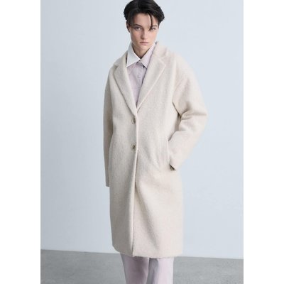 Manteau long tissu bouclette oversize MANGO