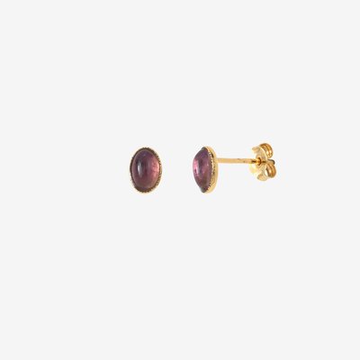 Boucles d'oreilles dorées - cab ovale CAROLINE NAJMAN