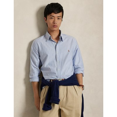 Camisa oxford recta de rayas con logo bordado POLO RALPH LAUREN