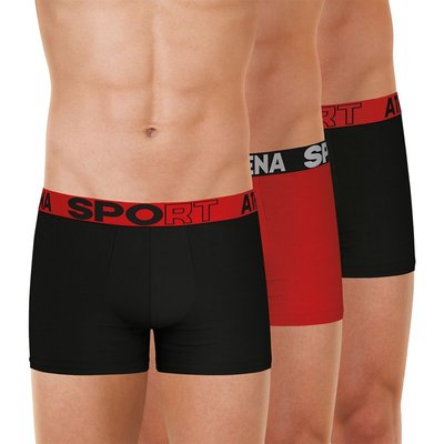 Lot de 3 boxers unis en microfibre ATHENA
