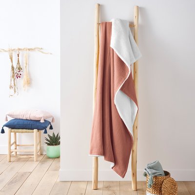 Plaid gaze de coton et sherpa, Kumla LA REDOUTE INTERIEURS