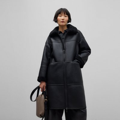 Manteau manche cuir clearance