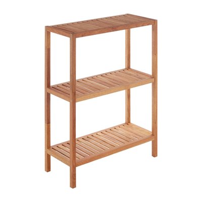3-Tier Bathroom Shelf Unit in Walnut Wood SO'HOME