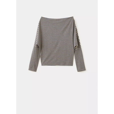 T-shirt rayé épaule dénudée MANGO TEEN
