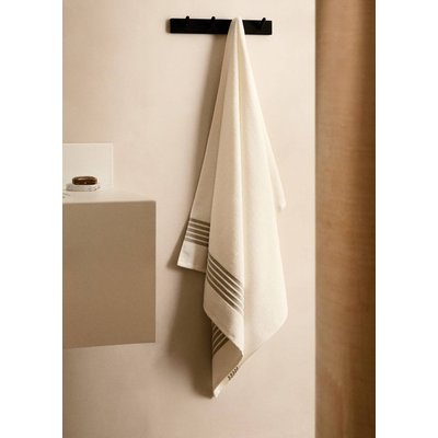 Drap bain bordure lin en contraste MANGO HOME