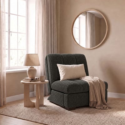 Harlow Boucle Single Sofabed with Foam Mattress ÉDITÉ