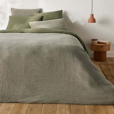 Federa double face in garza di cotone/lino, Thesari LA REDOUTE INTERIEURS