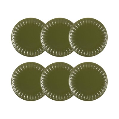 Lot de 6 assiettes plates en faïence 27cm, BISTROT NOVASTYL