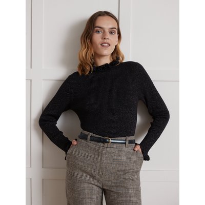 Pull côtelé irisé col volanté CYRILLUS