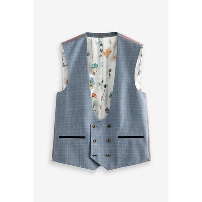 Gilet de costume à carreaux coupe classique NEXT