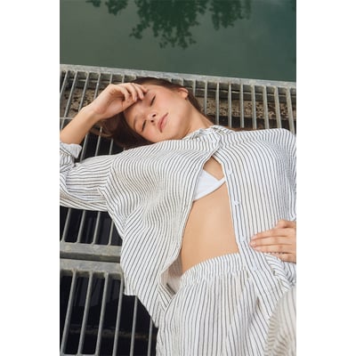 Chemise en coton oversize, rayée MOLLY BRACKEN