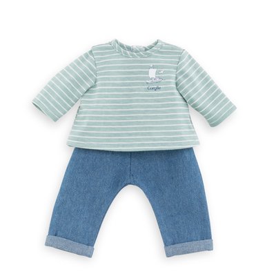 Pantalon et Marinière Bords de Loire pour poupon 36 cm COROLLE