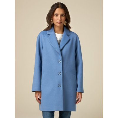 Manteau ligne cocoon réalisé en drap teinte unie OLTRE