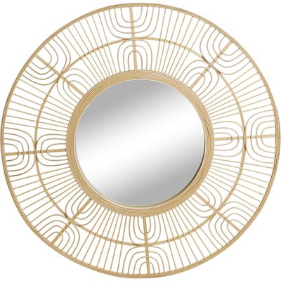 miroir rond scandi bambou naturel design épuré pour salon moderne RECOLLECTION